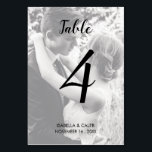 Personalised Photo Wedding Table Number Card<br><div class="desc">Personalised Photo Wedding Table Number Card</div>