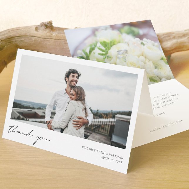Personalised Photo Wedding Thank You Note Card (Creator Uploaded)