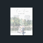 Personalised Photo Wedding & Vows Canvas Print<br><div class="desc">Modern and elegant design printed Personalised Photo Wedding & Vows Canvas Print that can be customised with your text. Please click the "Customise it" button and use our design tool to modify this template. Check out the Graphic Art Design store for other products that match this design!</div>