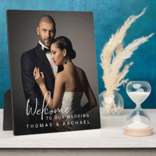 Personalised Photo Wedding Welcome Plaque