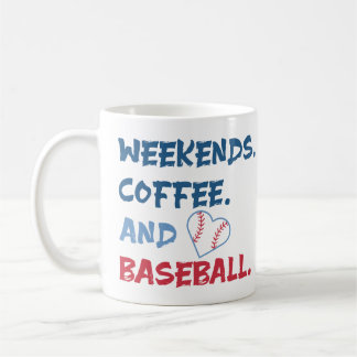 Personalised Photo Weekends, Coffee & Baseball Mug