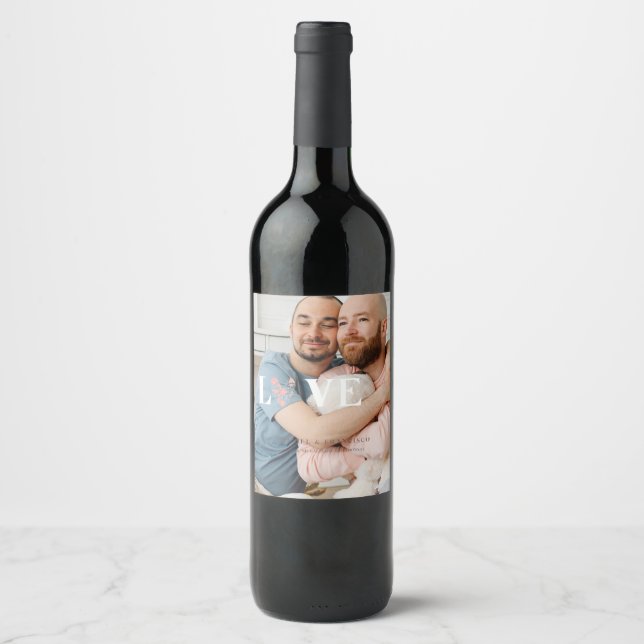 Personalised Photo Wine Label (Front)