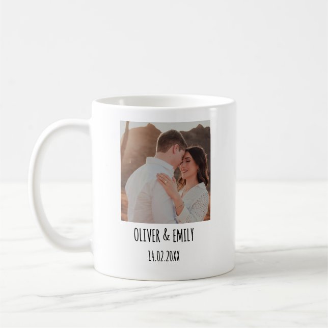 Personalised Photo with Text | Custom Picture Gift Coffee Mug (Left)