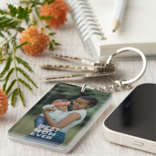 Personalised Photograph And Best Mum Ever Text Key Ring