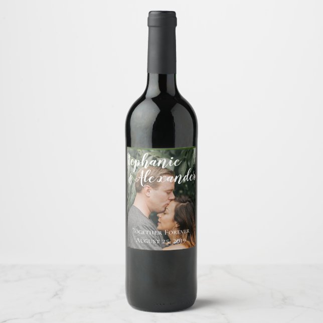 Personalised Photograph and Dated Wine Label (Front)