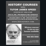 Personalised Photograph, History Course Advert Flyer<br><div class="desc">Personalised Photograph,  History Course Advertising Flyers By The Business Card Store.</div>