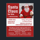 Personalised Photograph, Santa Claus Entertainer Flyer<br><div class="desc">Personalised Photograph,  Santa Claus Entertainer Advertising Flyers By The Business Card Store.</div>