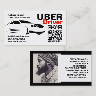 Personalised Photograph, Uber Driver Business Card