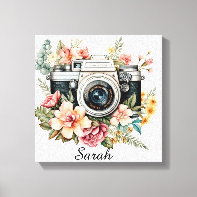 Personalised Photographer Canvas Print (Front)