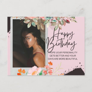 Personalised photography Birthday Postcard