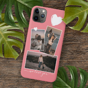 Personalised Photos And Heart On Blush Peach Pink Case-Mate iPhone Case