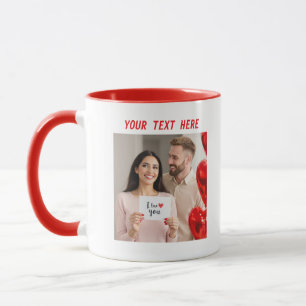 Personalised Photos and Text Happy Valentine's Day Mug