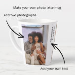 Personalised Photos and Text Latte Mug<br><div class="desc">Personalised Photos and Text  - Photo keepsake latte mug from Ricaso - add your own photos and text - photo keepsake gifts</div>