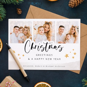 Personalised Photos Christmas Holiday Greeting Card