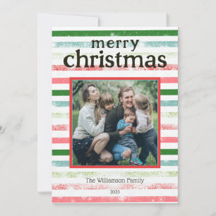 Personalised Photos Colourful Merry Christmas Card