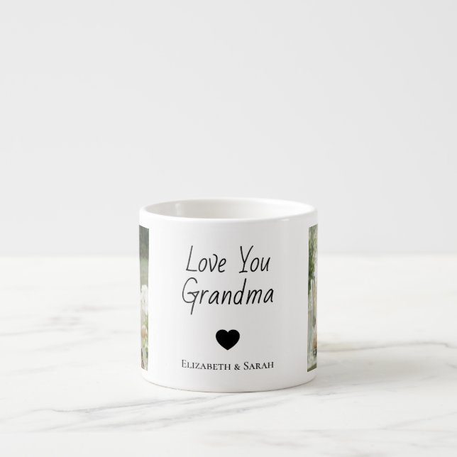 Personalised Photos & "Love You Grandma Espresso Cup (Front)