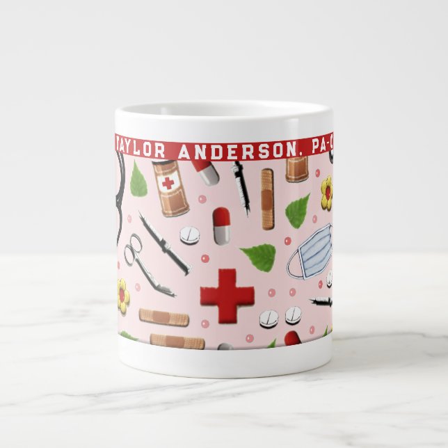 Personalised Physician Assistant Large Coffee Mug (Front)
