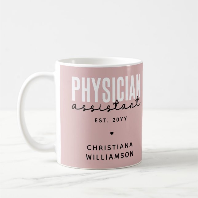Personalised Physician Assistant PA Graduation Coffee Mug (Left)