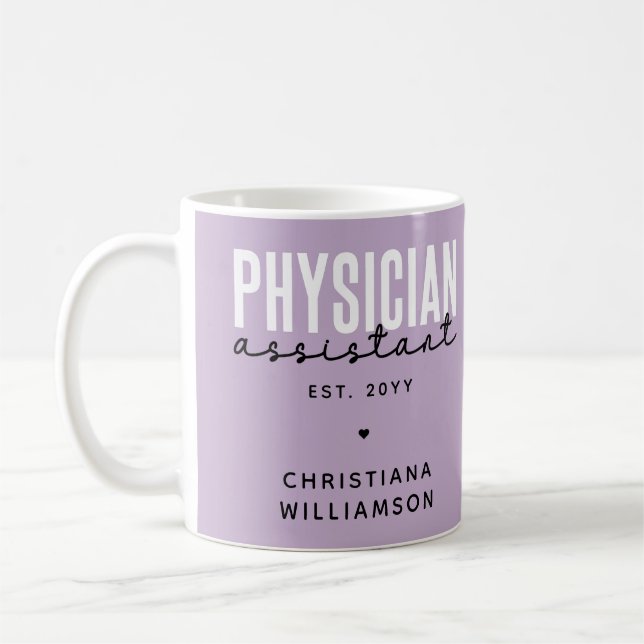 Personalised Physician Assistant PA Graduation Coffee Mug (Left)