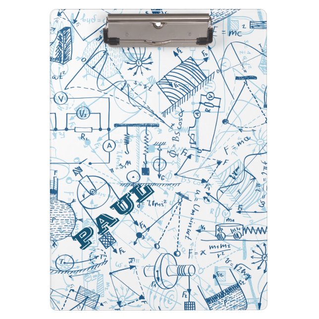 Personalised Physics Gifts for Physicists Clipboar Clipboard (Front)