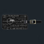 Personalised Physics Gifts for Physicists Luggage Tag<br><div class="desc">Not sure what to get for the physics fan in your life? This is one great idea with a cool design of neat physics diagrams and formulas with a place for your personalisation. Personalise this luggage tag or click the "Customise It" button to go to the design tool where you...</div>