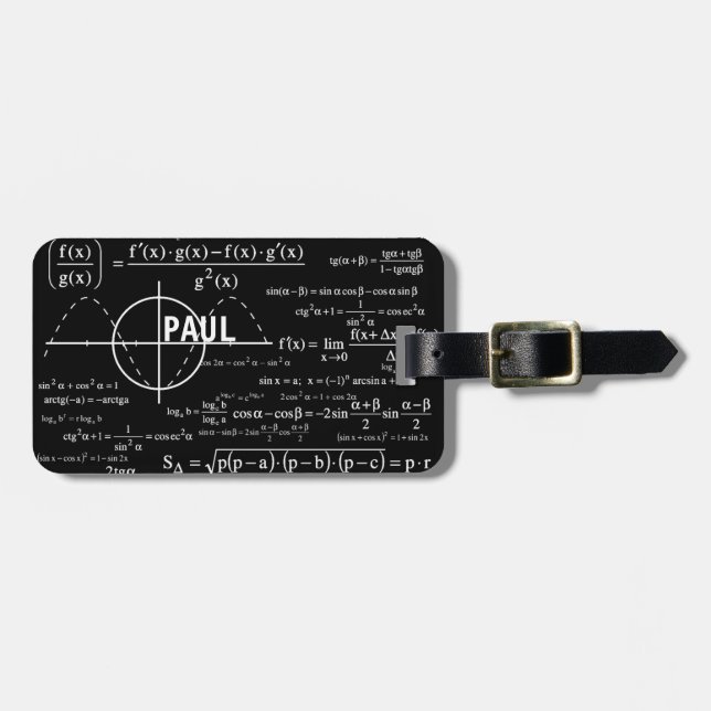 Personalised Physics Gifts for Physicists Luggage Tag (Front Horizontal)