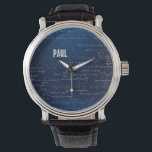 Personalised Physics Gifts for Physicists Watch<br><div class="desc">Not sure what to get for the physics fan in your life? This is one great idea with a cool design of neat physics diagrams and formulas with a place for your personalisation. Add name/initials/monograms or delete if desired or click the "Customise It" button to go to the design tool...</div>