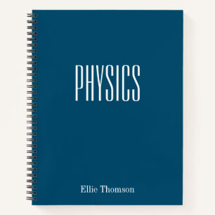 Personalised Physics Graph Paper Simple Blue Notebook