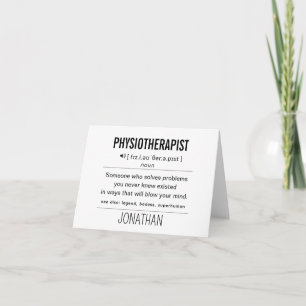 Personalised Physiotherapist Funny Card
