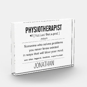 Personalised Physiotherapist Funny Photo Block