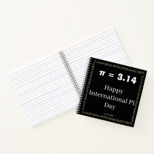 Personalised Pi Day Notebook - Happy International