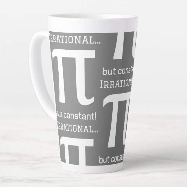 Personalised Pi Symbol, Math Lover Latte Mug (Left Angle)