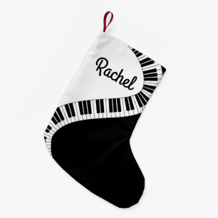 Personalised Piano Keyboard Musical Christmas Stoc Small Christmas Stocking