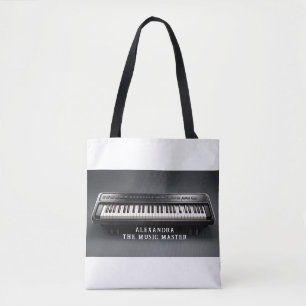 Personalised Piano Keyboard Tote Bag