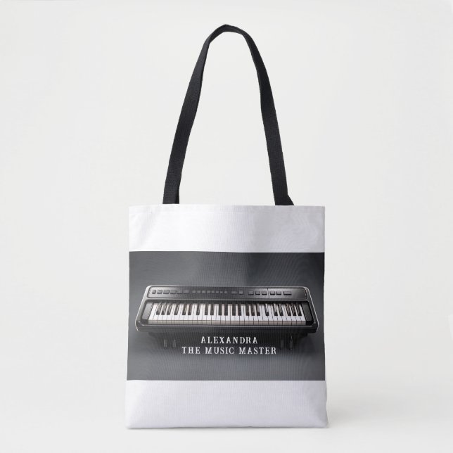 Personalised Piano Keyboard Tote Bag (Front)