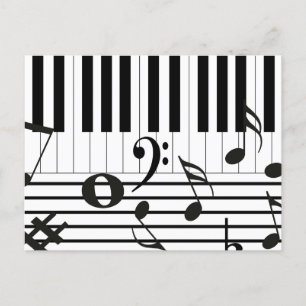 Personalised Piano Keys Instruments Postcard
