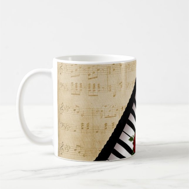 Personalised Piano Keys mug (Left)
