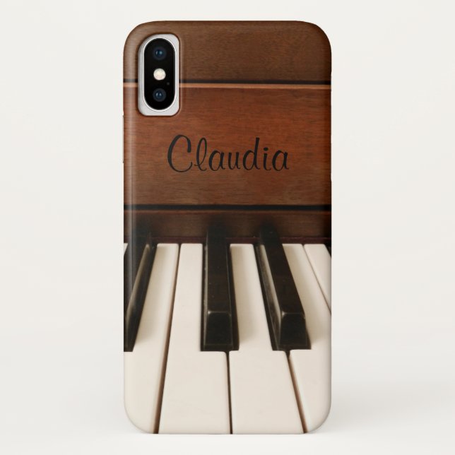 Personalised Piano Music iPhone X Case (Back)