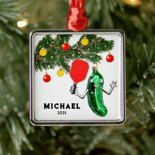 Personalised Pickleball 2025 Collectable Metal Tree Decoration