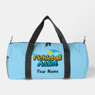 Personalised Pickleball Addict Blue Duffle Bag