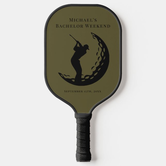 Personalised Pickleball | Bachelor Golf Weekend Paddle (Front)