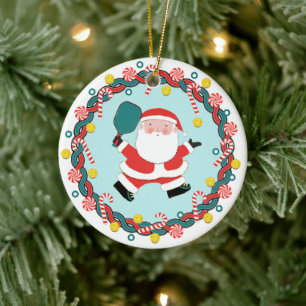 Personalised Pickleball Christmas Collectable Ceramic Tree Decoration