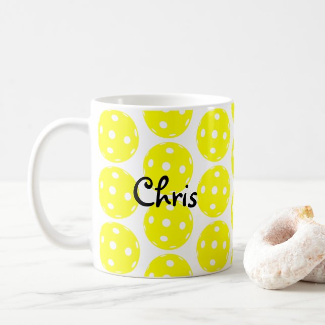 Personalised Pickleball Coffee Mug (With Donut)