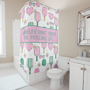Personalised Pickleball Life Funny Quote Shower Curtain