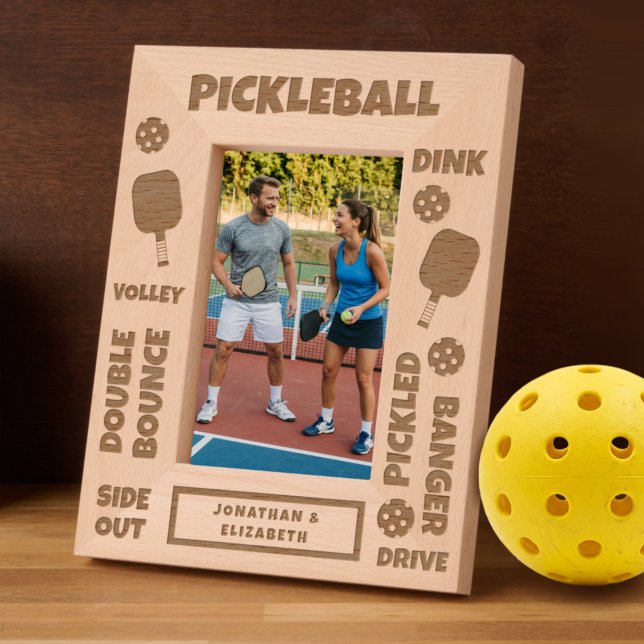 Personalised Pickleball Player Terms Etched Frames (Creator Uploaded)