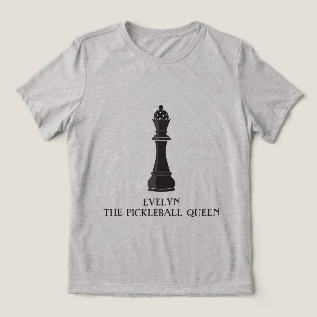 Personalised Pickleball Queen Tri-Blend Shirt (Design Front)