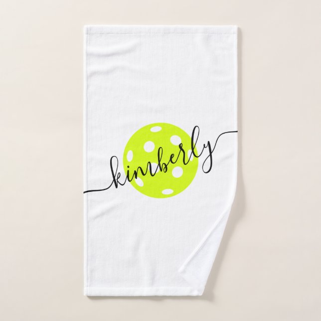 Personalised Pickleball Script Name Hand Towel (Hand Towel)