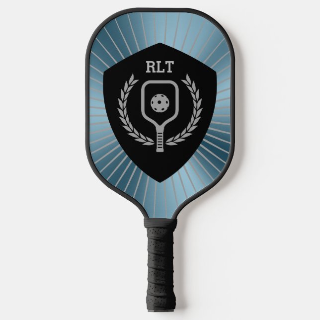 Personalised Pickleball Shield Metallic Background Pickleball Paddle (Front)