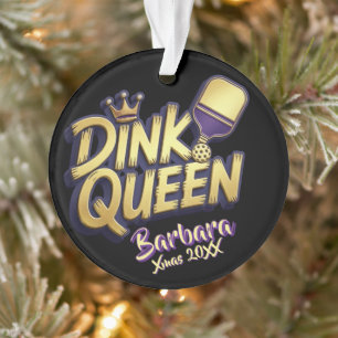 Personalised Pickleball Sports Fun Dink Queen Ornament