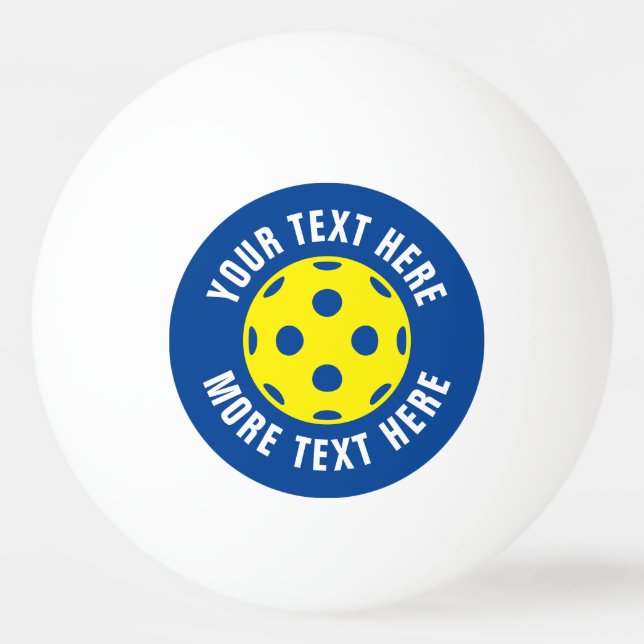 Personalised pickleball table tennis ping pong ball (Front)
